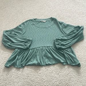 Altar’s State Mabel Ribbed Babydoll Top- Size L